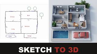 Turn a Hand-Drawn Sketch Into a 3D Floor Plan (Full Walkthrough)