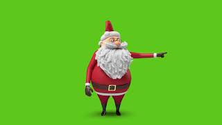 no copyright 3d Santa Claus with green screen, Merry Christmas 2021  (black mart)