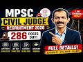 MPSC Civil Judge Recruitment 2026 🔥 286 Vacancy | Apply Online Started