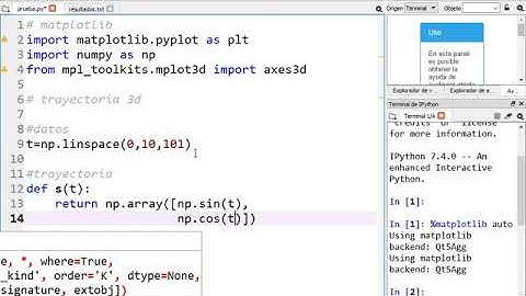 Gráfica de trayectoria en 3D Matplotlib Python