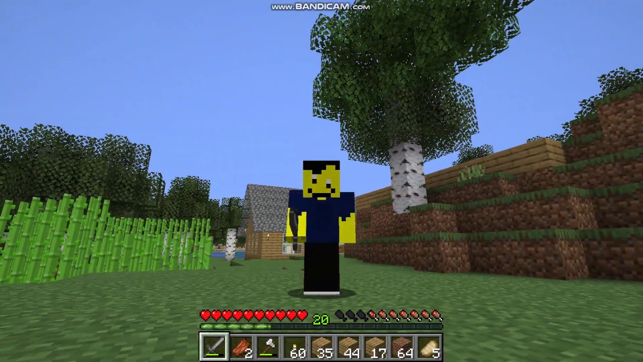 Building a roof on my house / New Minecraft world 4 YouTube