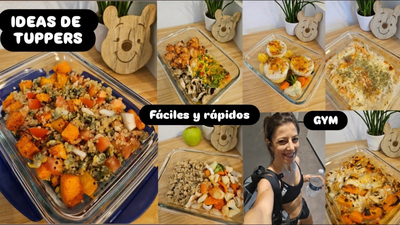 IDEAS DE TUPPERS🛒 MENÚ SEMANAL rápido y fácil para el trabajo💼👩🏽‍🍳Dieta saludable🍽️+ entrenamiento💪🏽