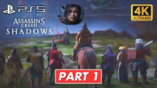 Assassin's Creed Shadows PS5 Gameplay Walkthrough Part 1| 4K 60FPS | 100% Full Game  - No Commentary