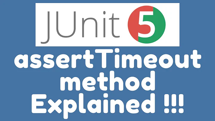 JUnit 5 Assertions - assertTimeout method