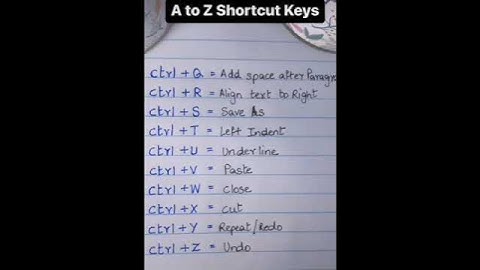 Computer short cut key