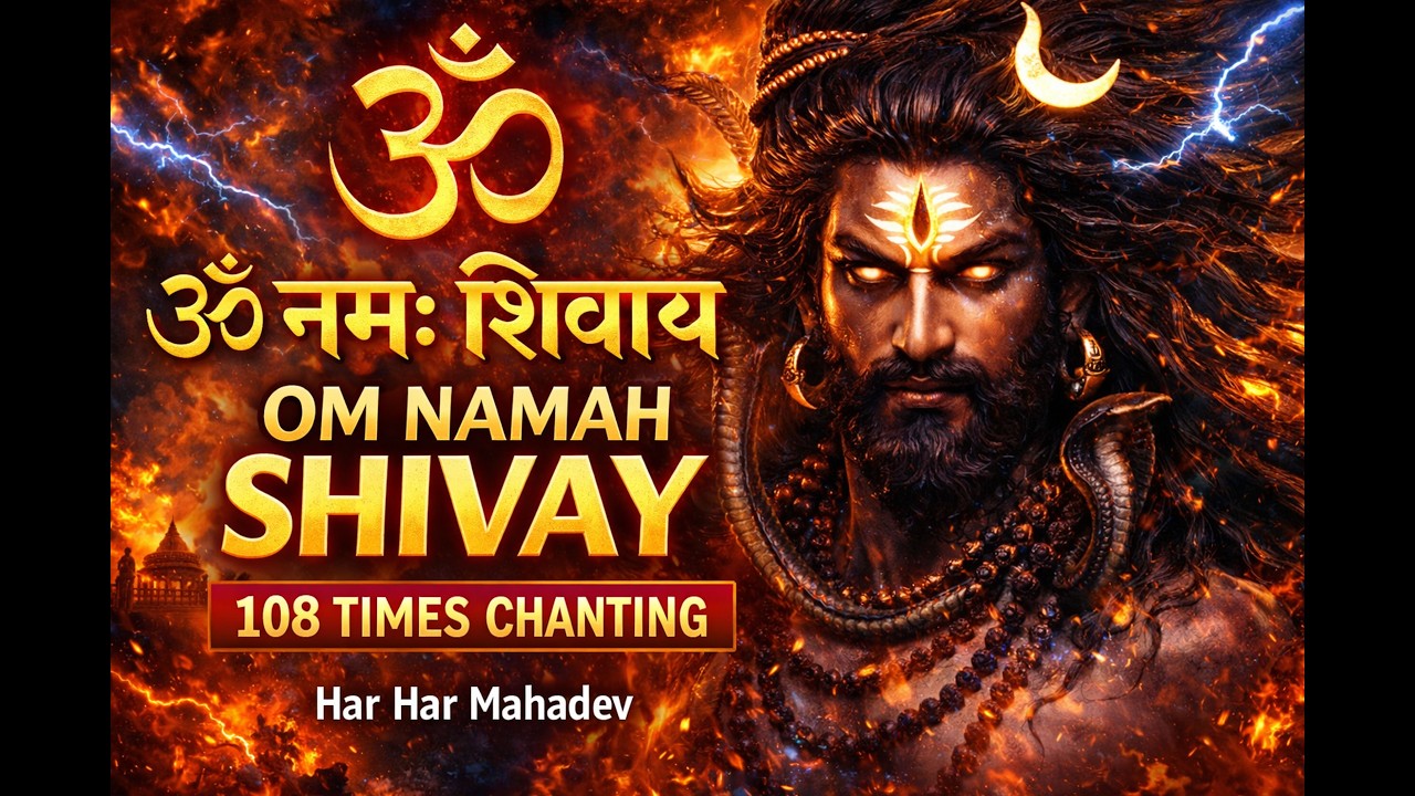 Om Namah Shivaya Chanting | 108 Times Powerful Shiva Mantra | Peaceful Meditation