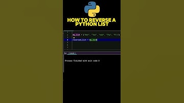 How To Reverse a Python List #pythonlearning #pythonforbeginners #python #coding #shorts