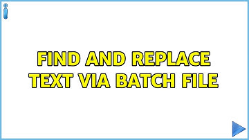 Find and replace text via batch file