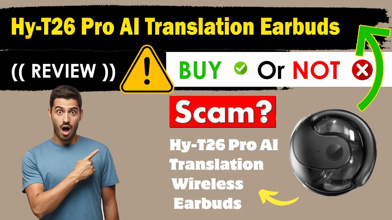 Casque Traducteur Hy-T26 Pro - Traduction En Temps Réel 75 Langues, Bluetooth, Autonomie 8h+, Pour Voyages Et Réunions