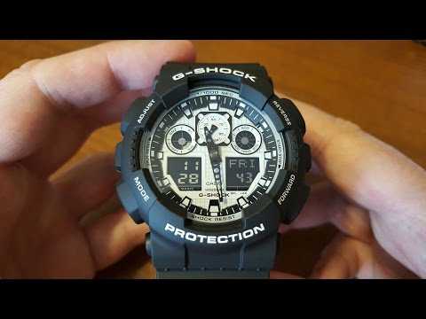 Casio G-SHOCK GA-100BW-1A [ga-100bw-1aer] - YouTube