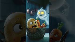 Aalu vs Bhootni Pyaz👻 #aistorytelling #funnyvideo #aalu #horrorcomedy #cartoon #pyaaz #shorts #viral