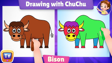 How to Draw a Bison? - Drawing with ChuChu - ChuChu TV Drawing for Kids Easy Step by Step