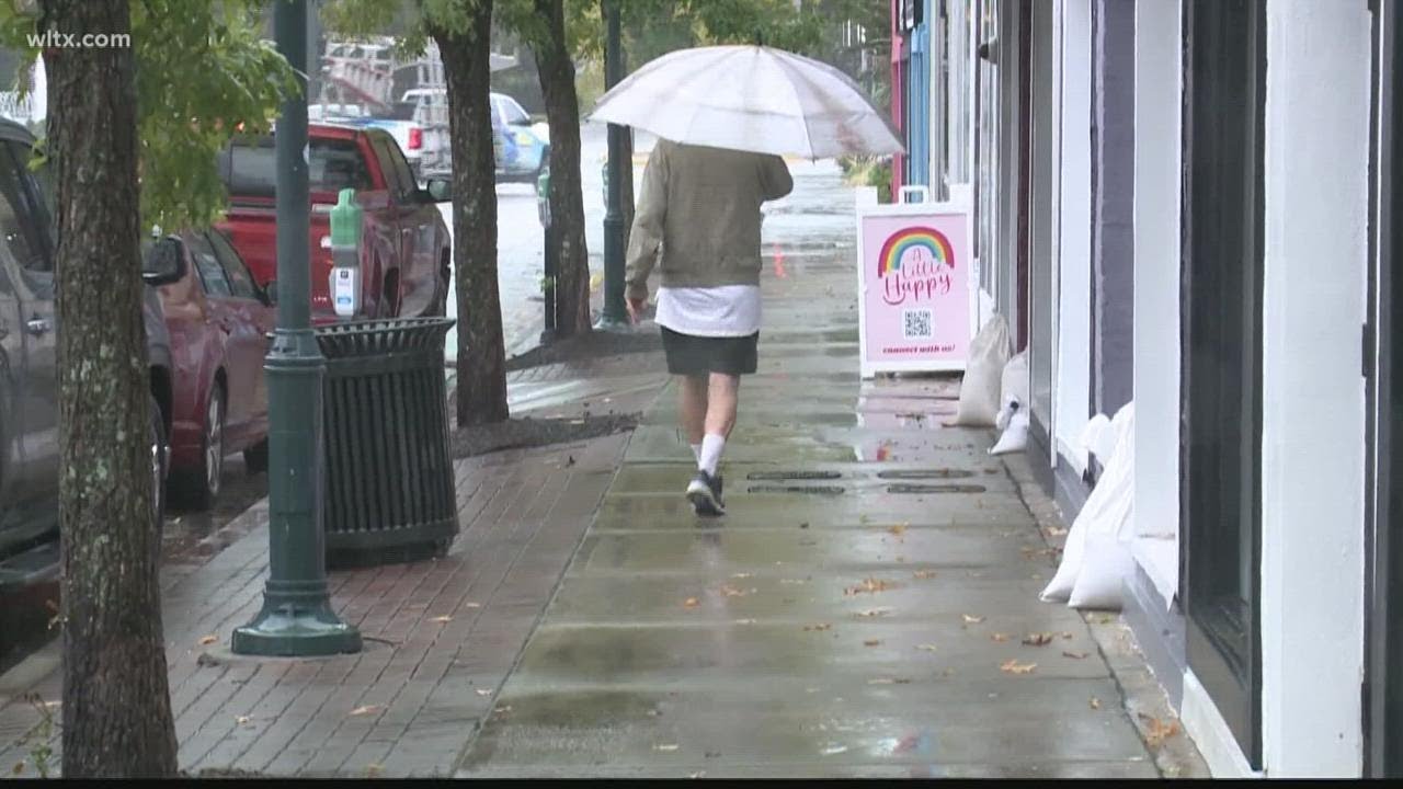 Columbia Five Points prepared with sandbags