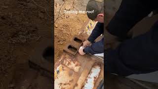 Shipping Containers Roof Prep buildingabusiness offgridcdaning shippingcontainers