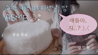 𝐴𝑆𝑀𝑅 /수학여행 마지막 밤, 숙소에서 몰래 마시멜로 케이크 먹기🍰