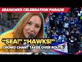 &ldquo;SEA!&rdquo; &ldquo;HAWKS!&rdquo; Chant erupts on parade route as fans pack downtown Seattle