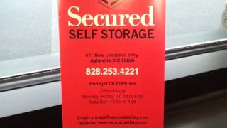 Asheville Moving Company at Secured Self Storage!