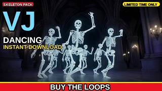 Dancing Skeletons VJ Loop | Halloween Visuals for DJ Sets and LED Walls