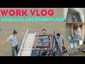 Spokane apartments/dorms. Work vlog. Drywall hanging construction show