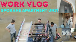 Spokane apartments/dorms. Work vlog. Drywall hanging construction show 
