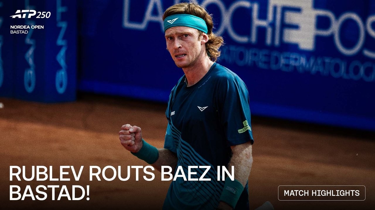 Andrey Rublev vs Sebastian Baez Highlights | Bastad 2026 Quarter-Final