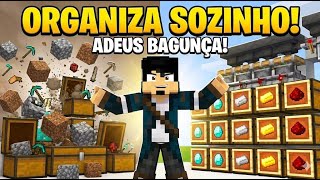 A MÁQUINA DE ORGANIZAÇÃO! Como fazer o Separador de Itens mais EFICIENTE e FÁCIL. - Minecraft