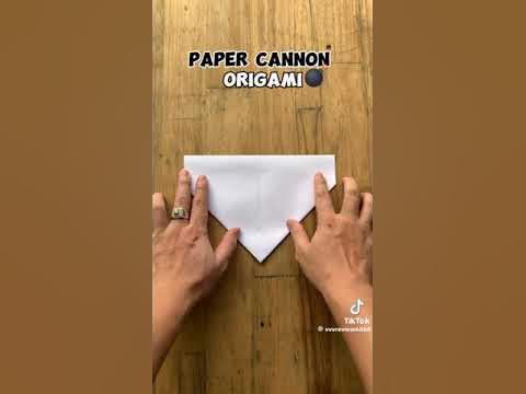 How to make a big exploding paper cannon🤯 #vvvreview #DIY #origami ...