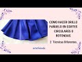 👗Como hacer Orillo Pañuelo en Piezas Circulares/ Volantes o Rotondas (2 Técnicas Diferentes)📐✂