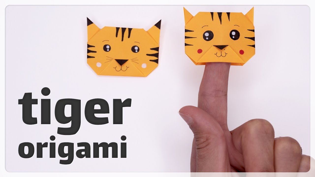 tiger origami | tiger origami face easy for kid
