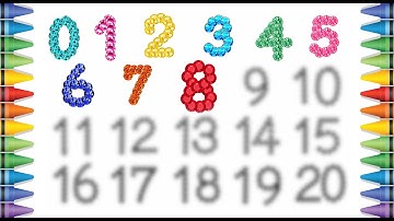[숫자 놀이] 유아와 아이들을 위한 숫자 0부터 20까지 따라 쓰기 | Write number 0 to 20 | Learn numbers