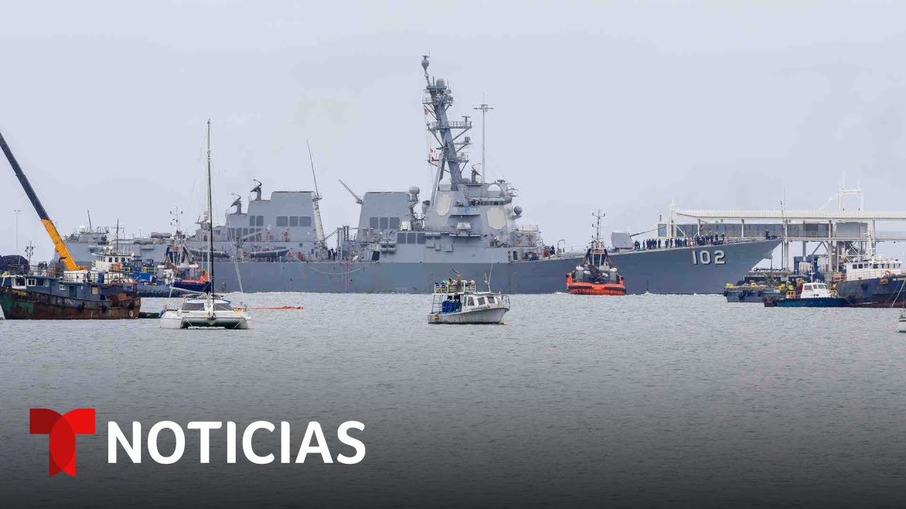 Aviones venezolanos sobrevuelan por segunda vez un buque de guerra de EE.UU. | Noticias Telemundo