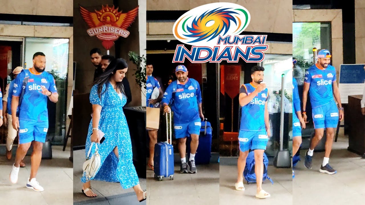 Mumbai Indians Team Arriving From Uppal Stadium IPL Match 2023