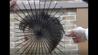 フェードカット　分度器を使用しての張りを意識したスタイル　理容設計学　三芳町　理容　ナチュレール