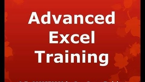 Advanced Excel Training with Sujeet Kumar (Past Special)