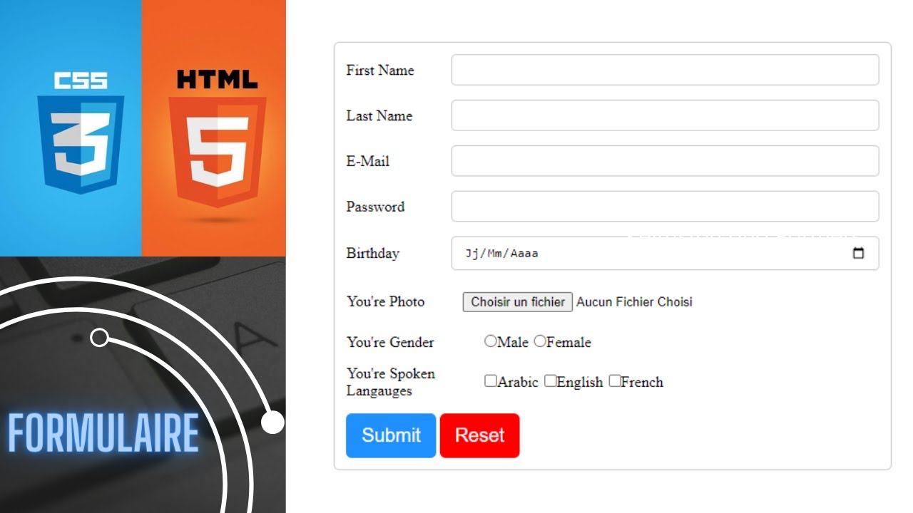 Contact Form responsive / HTML && CSS (سهل للمبتدئين) - YouTube