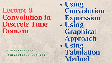 Lecture 8 Convolution in discrete time domain