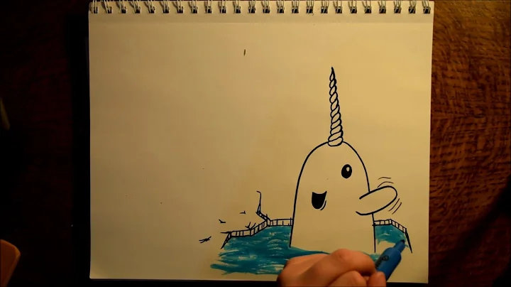 Drawing Mr. Narwhal whilst providing random Narwhal facts