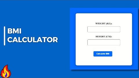 Body Mass Index Calculator Using HTML, CSS, and JavaScript | Becodewala | Frontend Projects