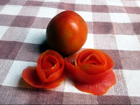 Cara Membuat Garnish Bunga  Mawar  Dari Buah Tomat YouTube