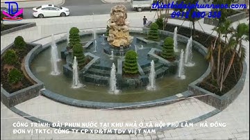 Đài phun nước hình tròn tại khu nhà ở Phú Lãm - Hà Đông