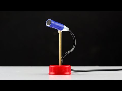 How to Make Mini Microphone With Stand at Home - Making Tricks