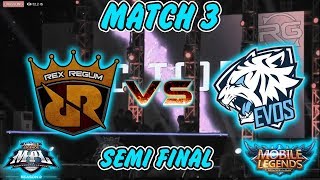 Match Penentu go to Final !!! RRQ VS EVOS MATCH 3 MPL-ID SEASON 2 SEMI FINAL