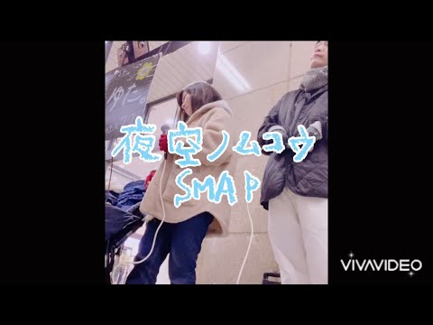 【夜空ノムコウ/SMAP】路上ライブで歌ってみた♪