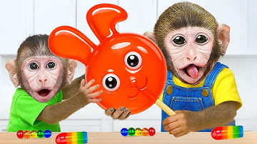 Monkey MoMo & Monkey Nana drives a tractor and the Journey to Find Honey to Make Fruit Jelly
