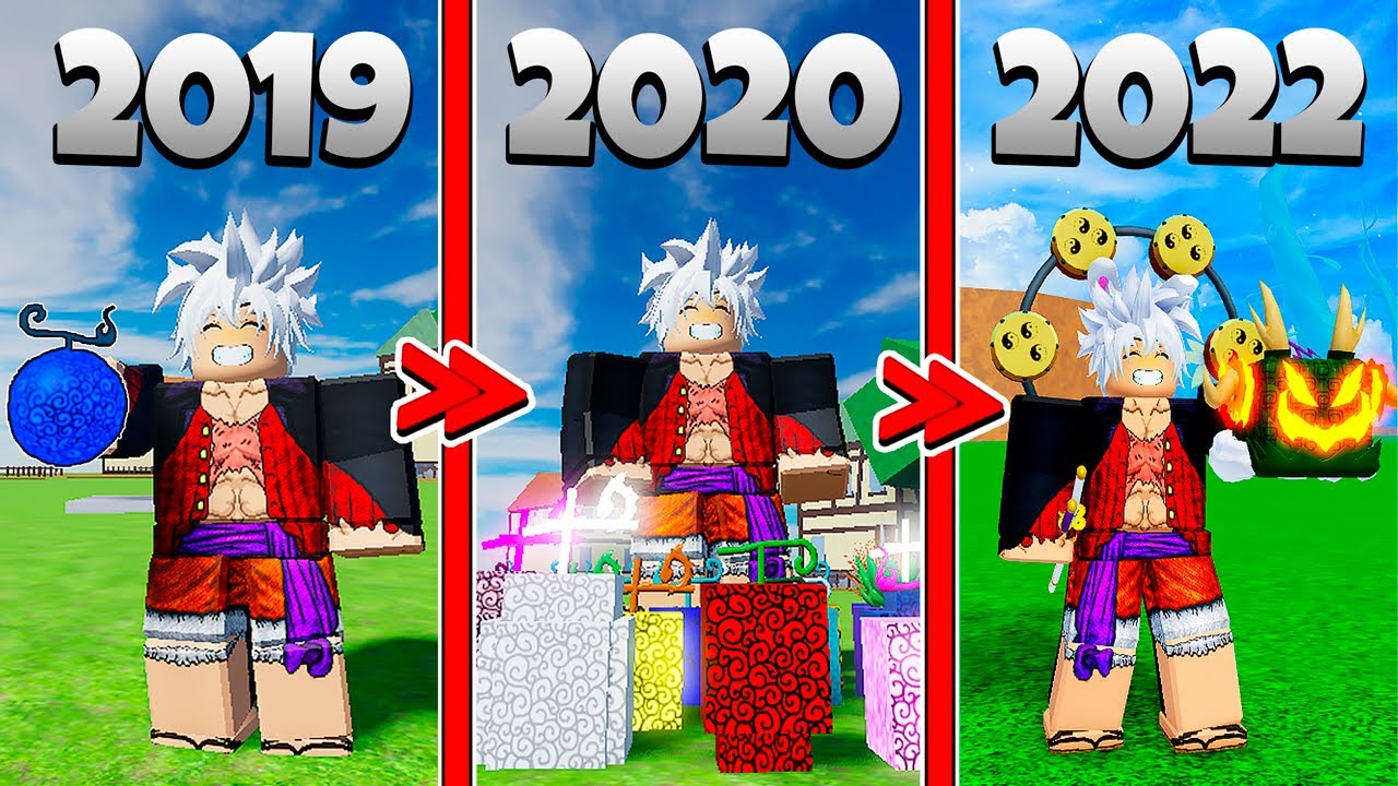 ANTES E DEPOIS DE TODAS AS FRUTAS FÍSICAS DO BLOX FRUITS 17.3!!! 