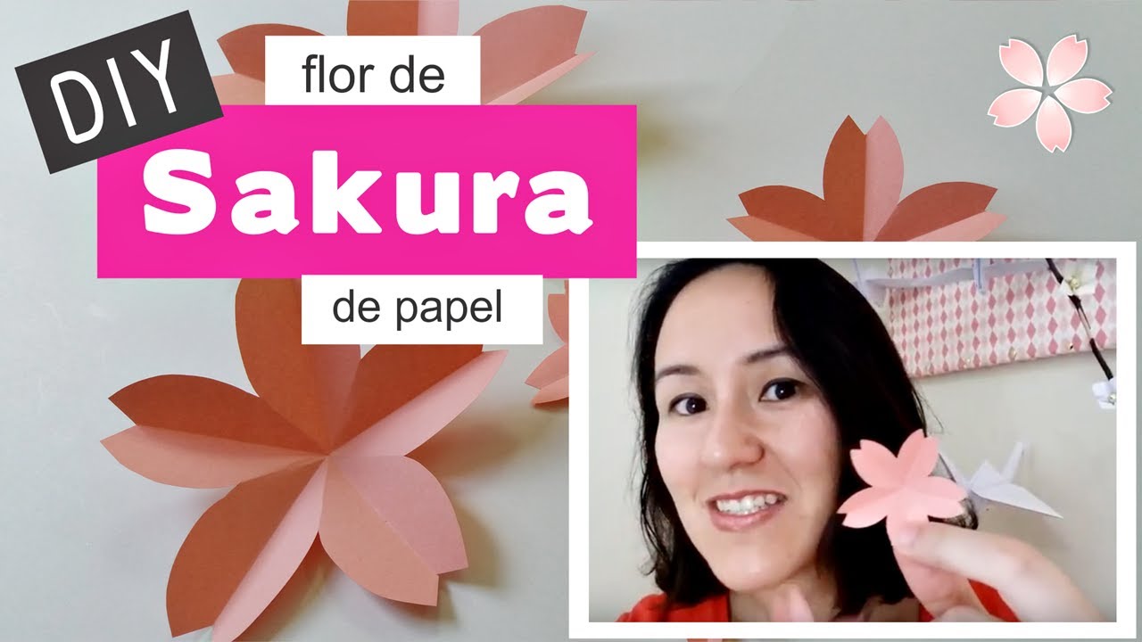 DIY | Flor de SAKURA (cerejeira) de papel - MOLDE (cherry blossom) - thptnganamst.edu.vn