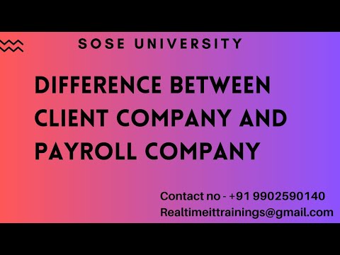 Difference Between Client Company and Payroll Company || Contact : 9902590140