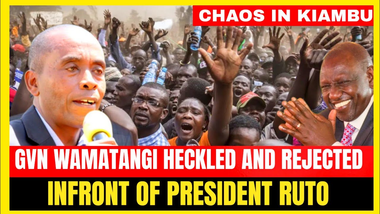 CHAOS!!Gvn Wamatangi Heckled Infront Of Ruto in Kiambu County 