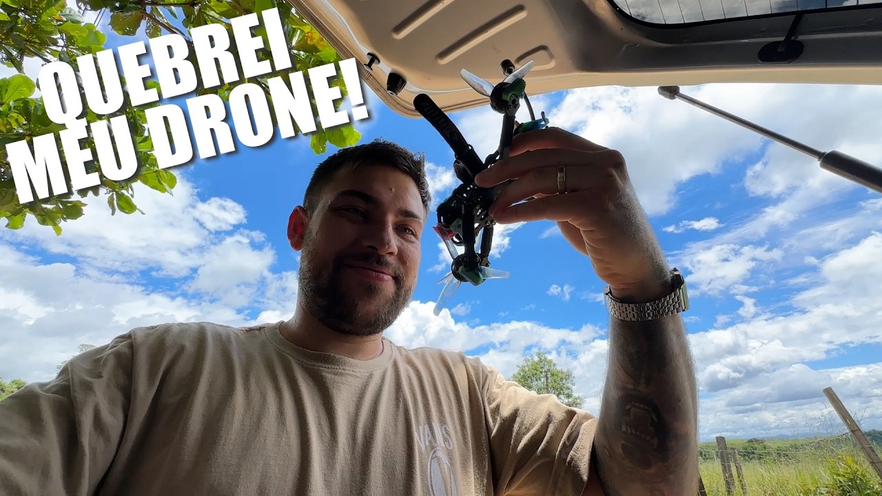 ☠️ DEU RUIM! QUEBREI meu DRONE nos PRIMEIROS TESTES! 😓
