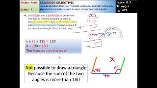 Grade 7 Lesson 8-3 Triangles